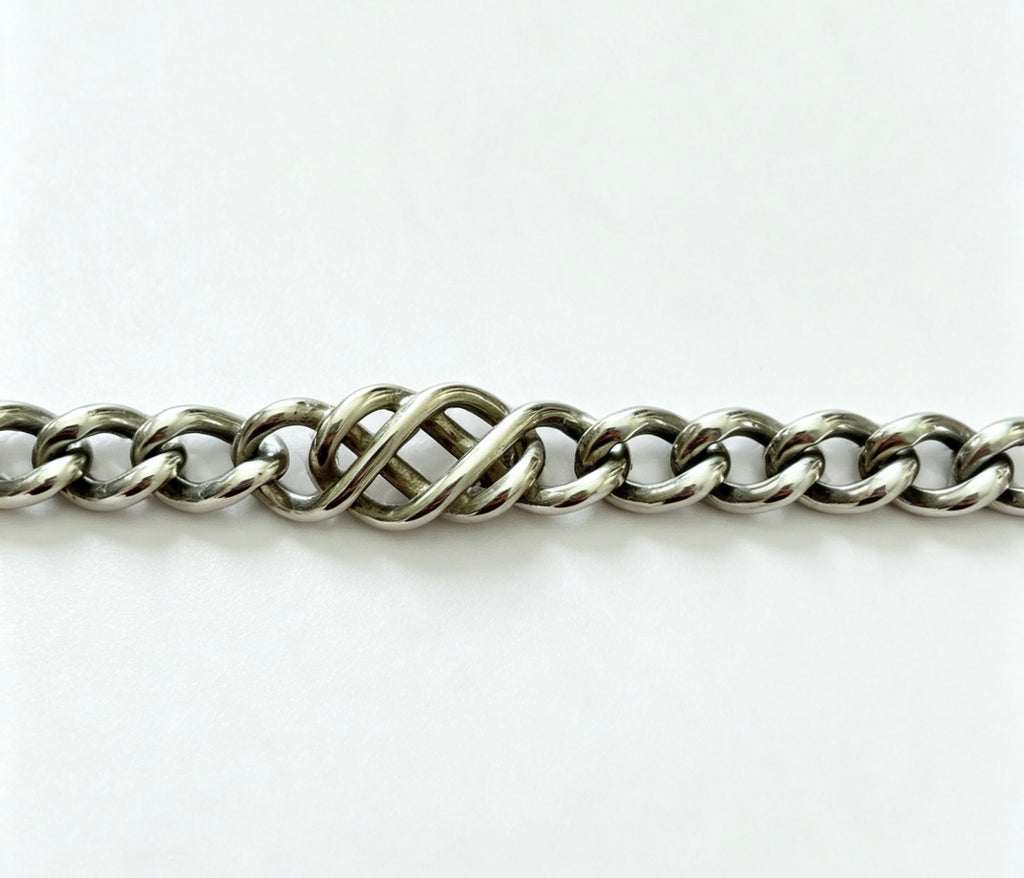 Preowned gents fancy curb bracelet
