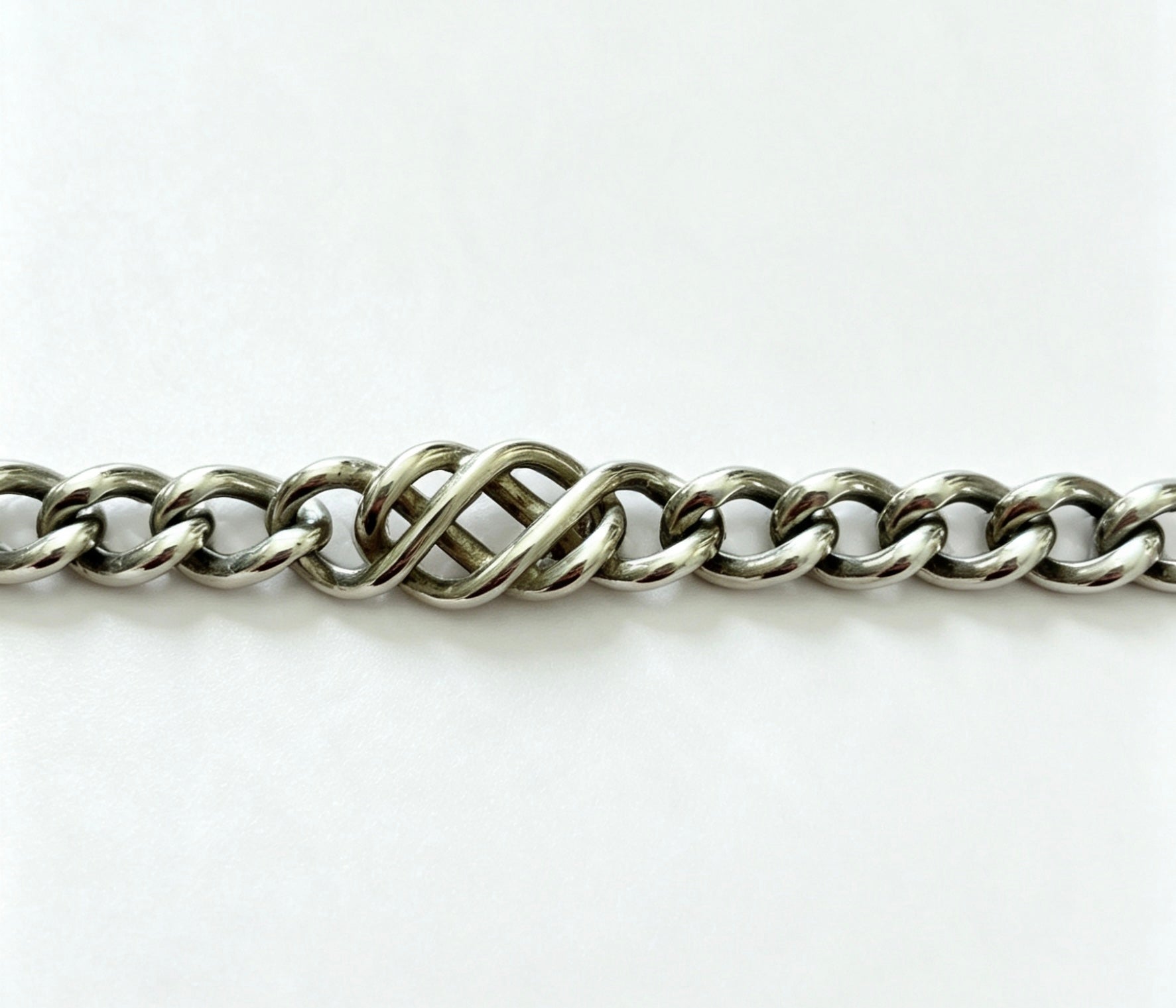 Preowned gents fancy curb bracelet