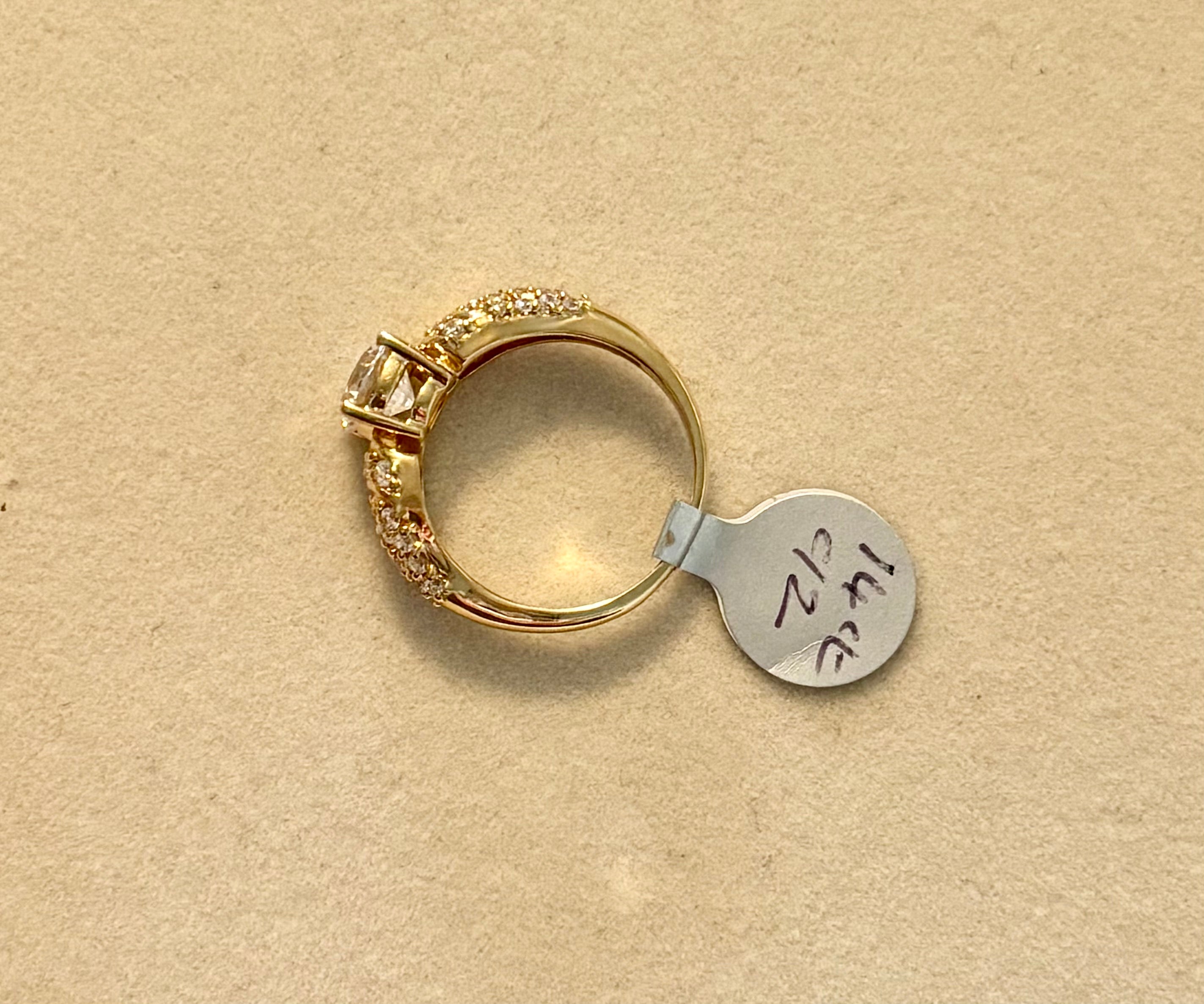 14ct gold c/z ring size O
