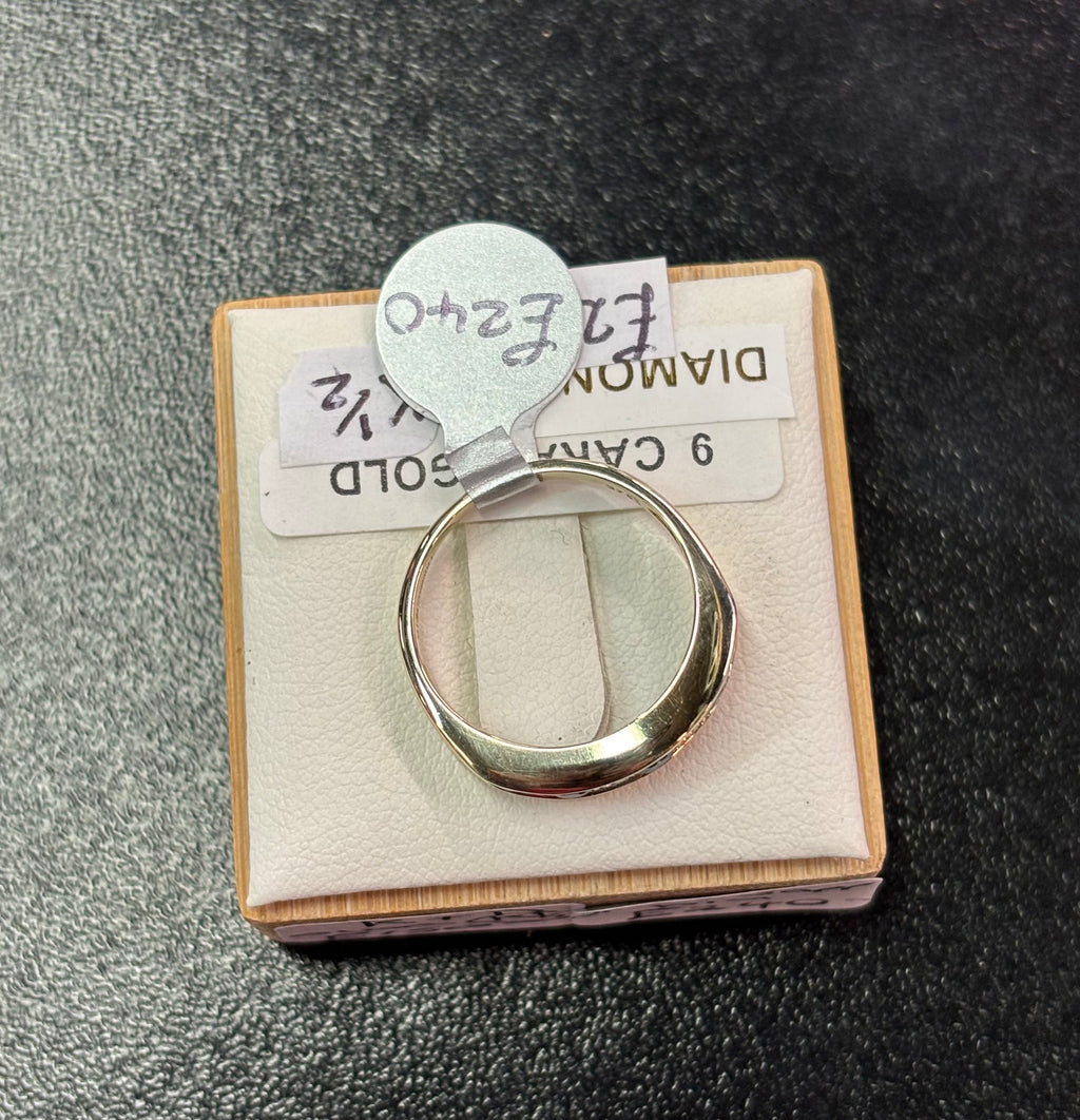 9ct gold sapphire & diamond 1/2 eternity ring