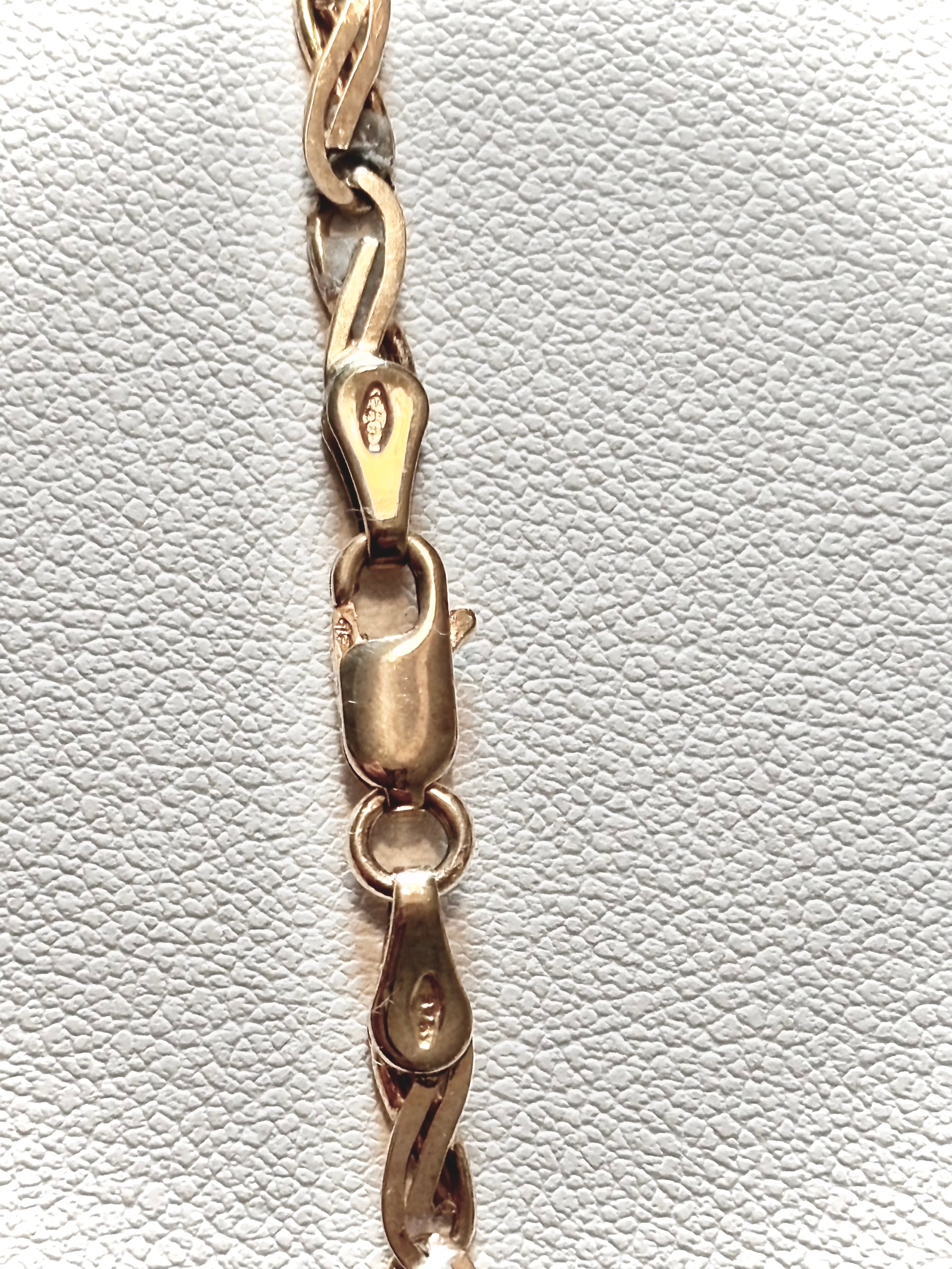 9ct gold fancy serp link chain 18