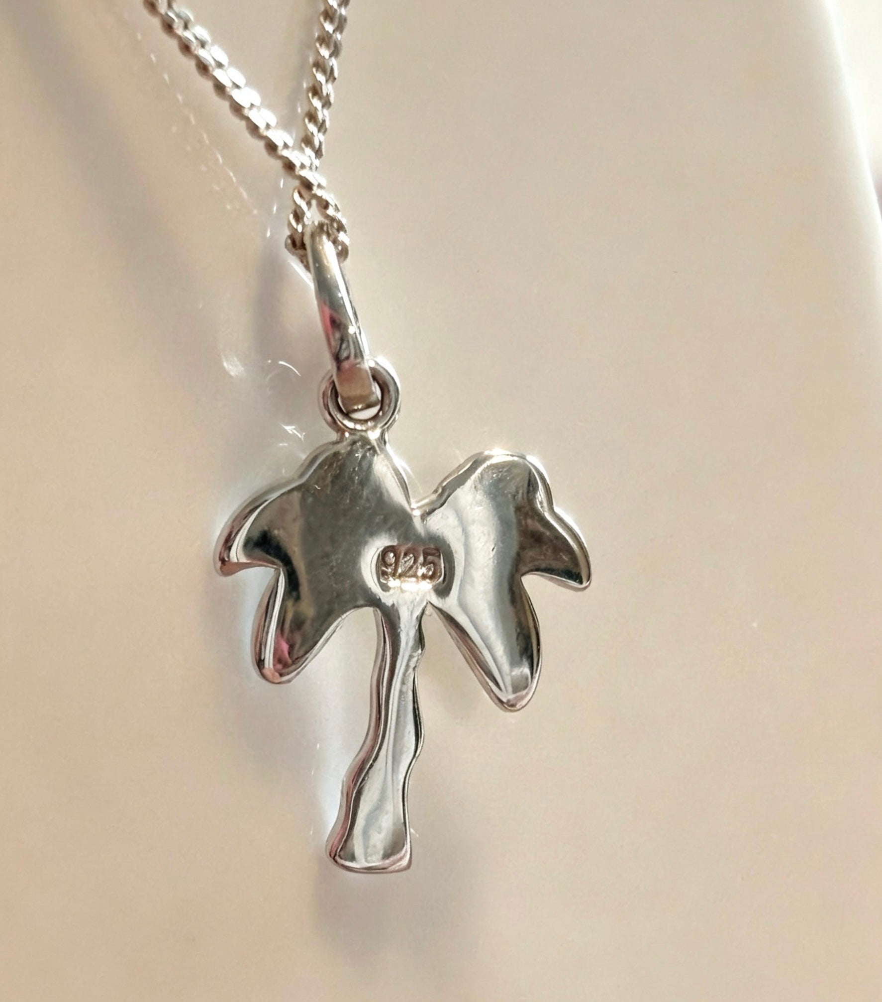 925 sterling silver palm tree pendant