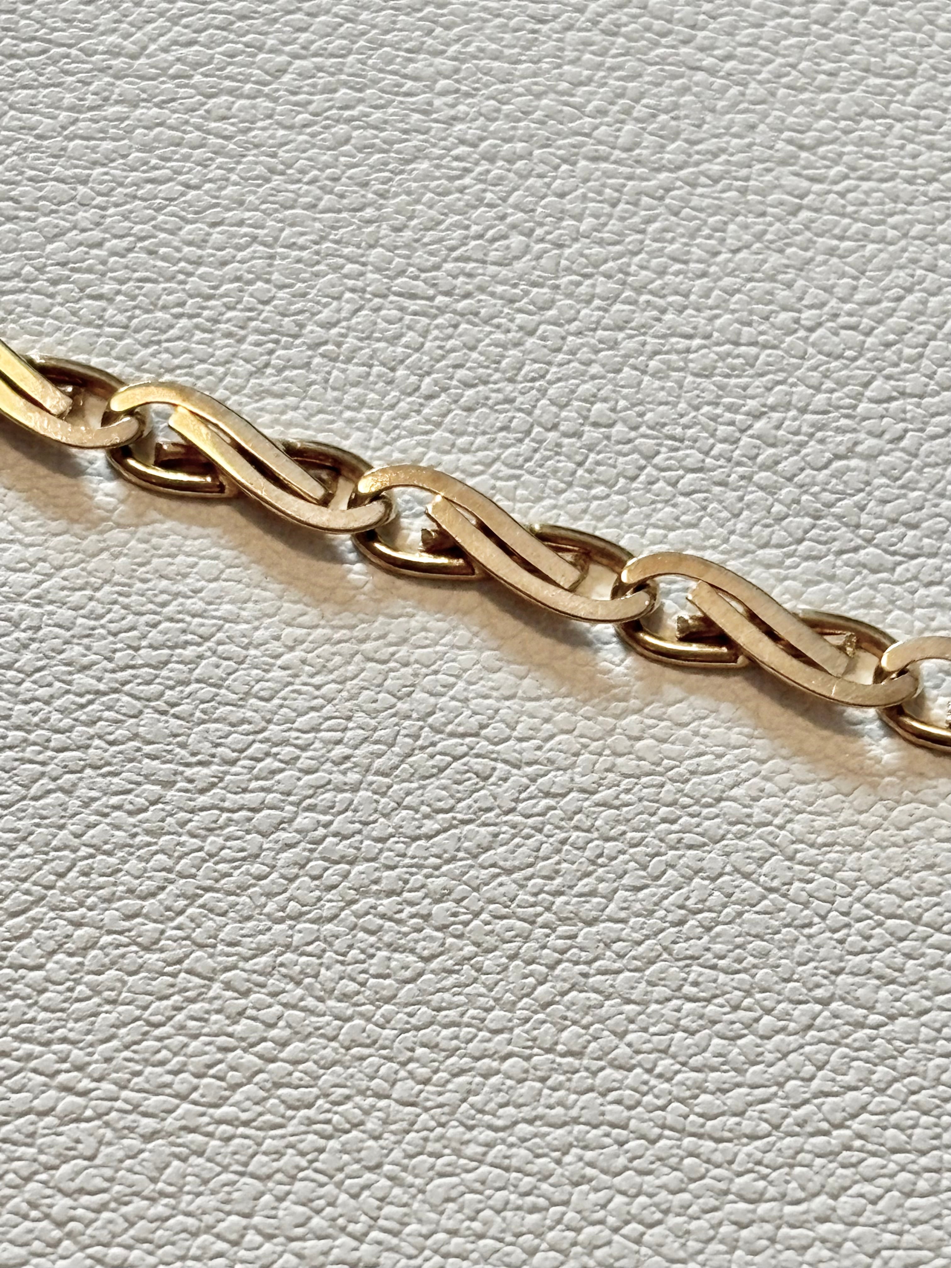 9ct gold fancy serp link chain 18