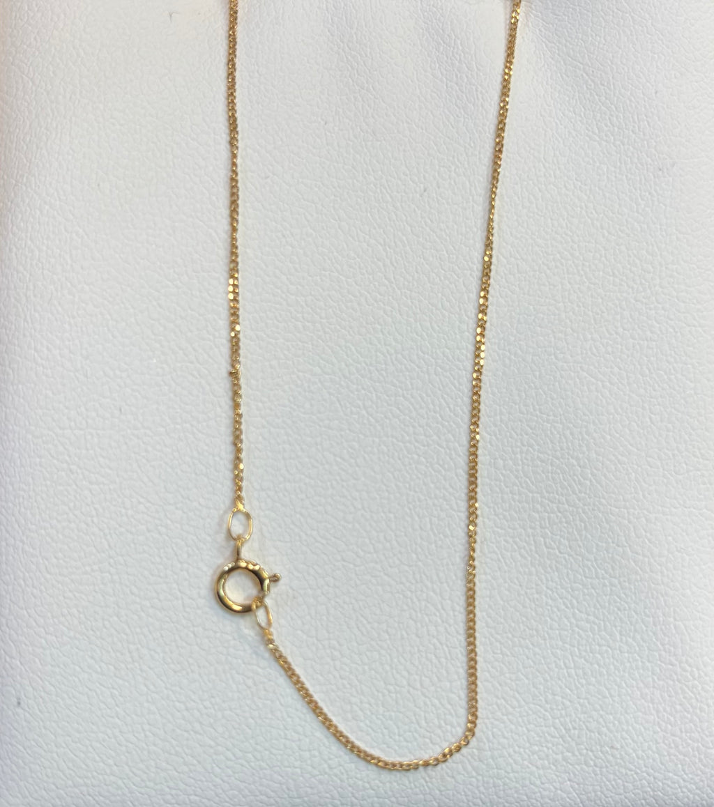 9ct gold 2 bar drop diamond necklass