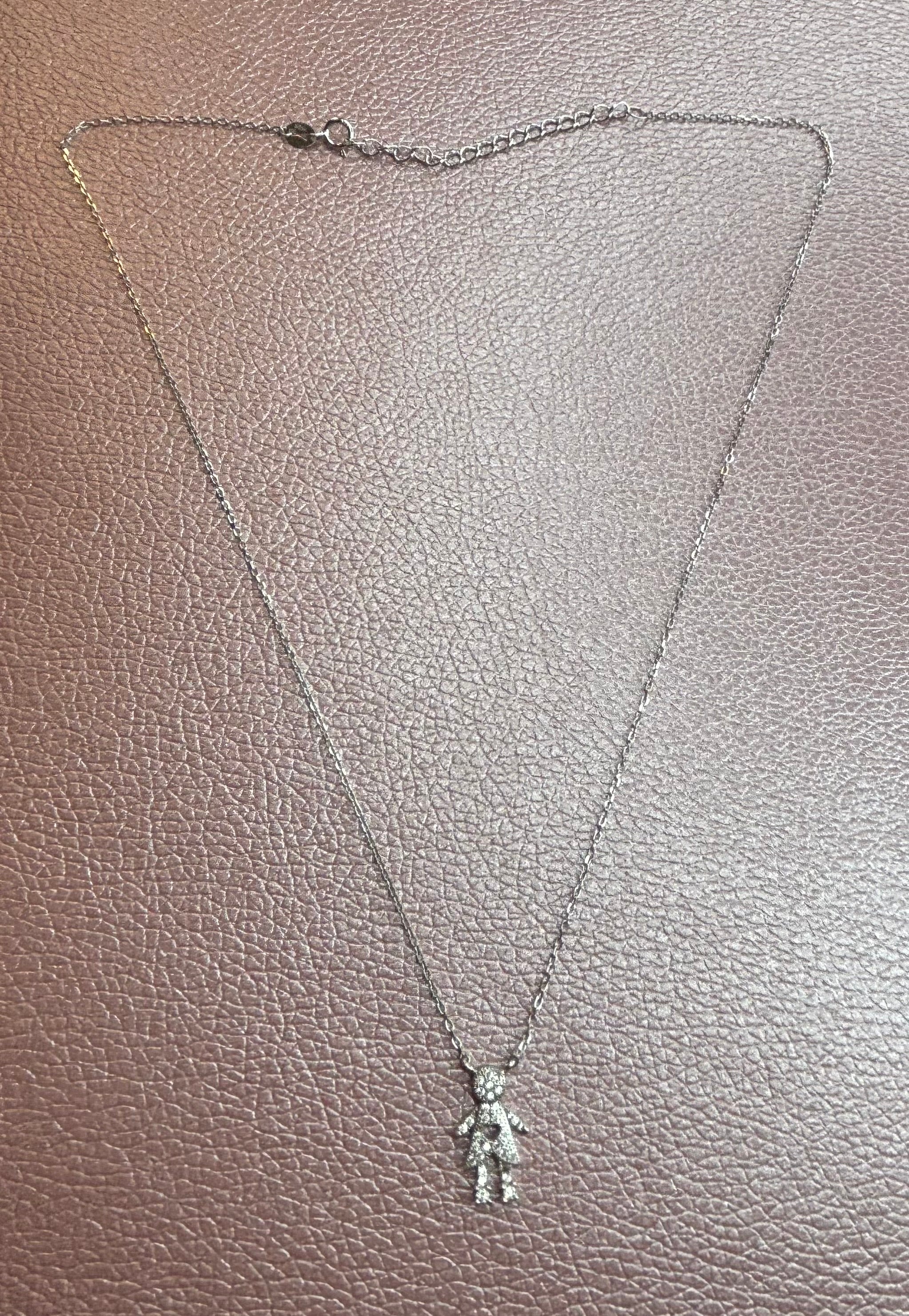 Sterling silver ragdoll necklace