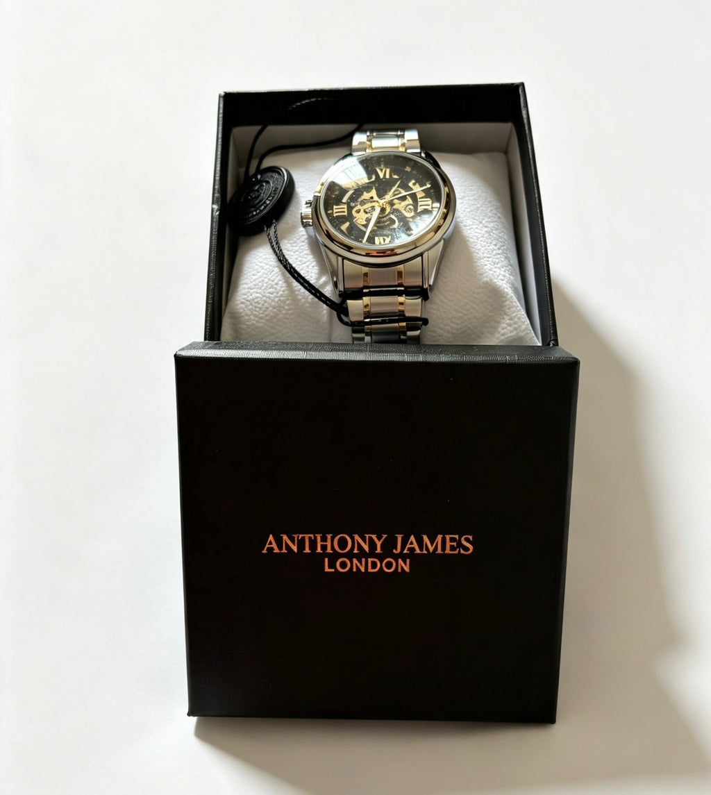 Gents skeleton Anthony James designer watch