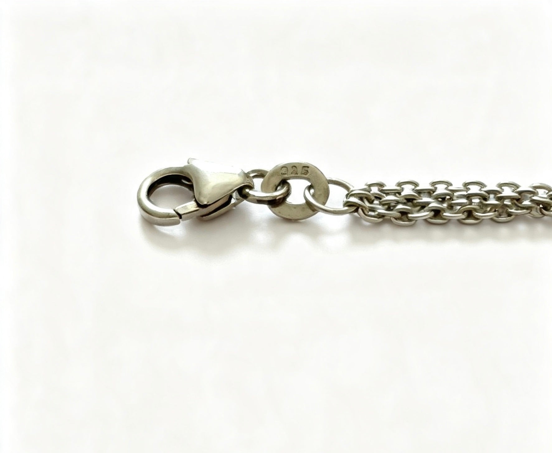 925 sterling silver chain & ball bracelet