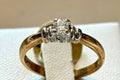 9ct gold single stone diamond ring