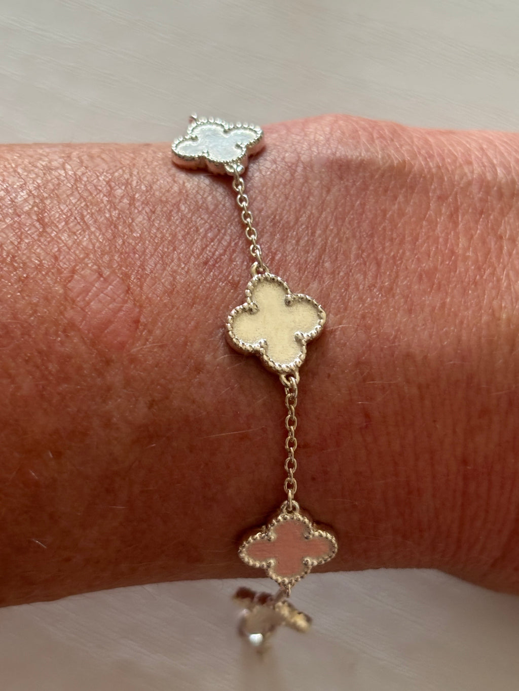 925 sterling silver flower bracelet