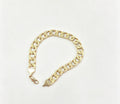 9ct gold gents  barked bracelet