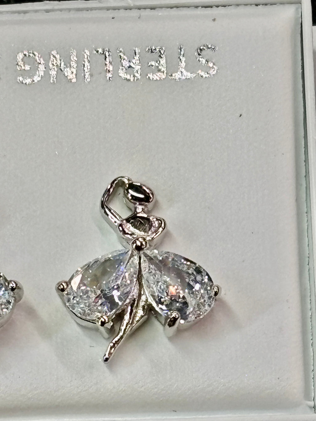 Sterling silver ballerina earrings
