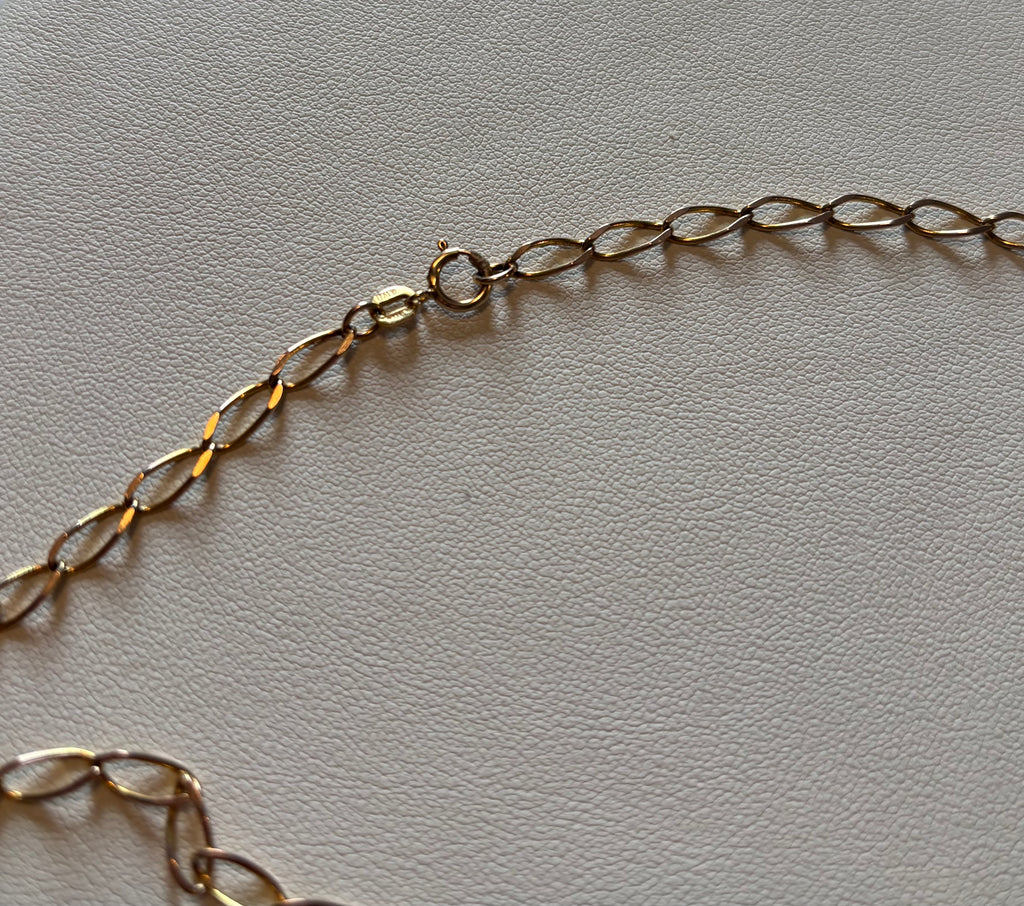 9ct gold open curb chain 18"