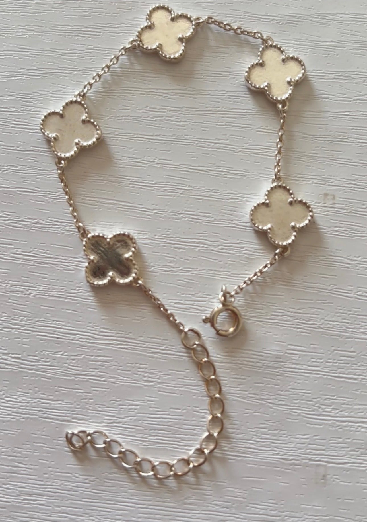 925 sterling silver flower bracelet