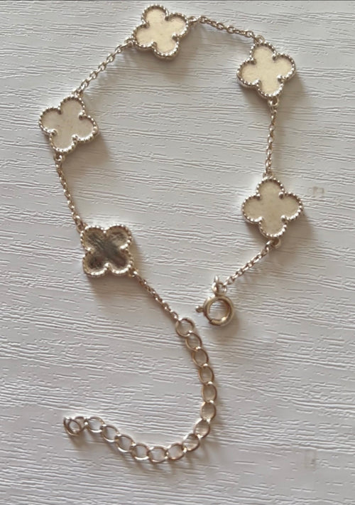 925 sterling silver flower bracelet