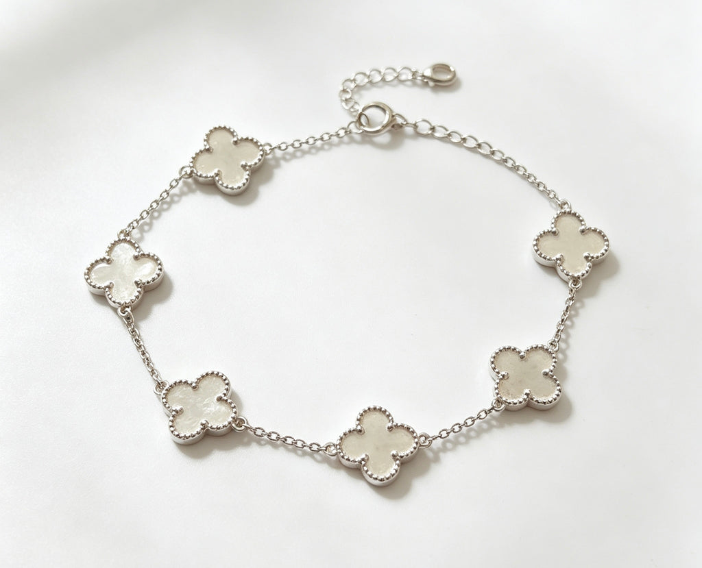 925 sterling silver flower bracelet