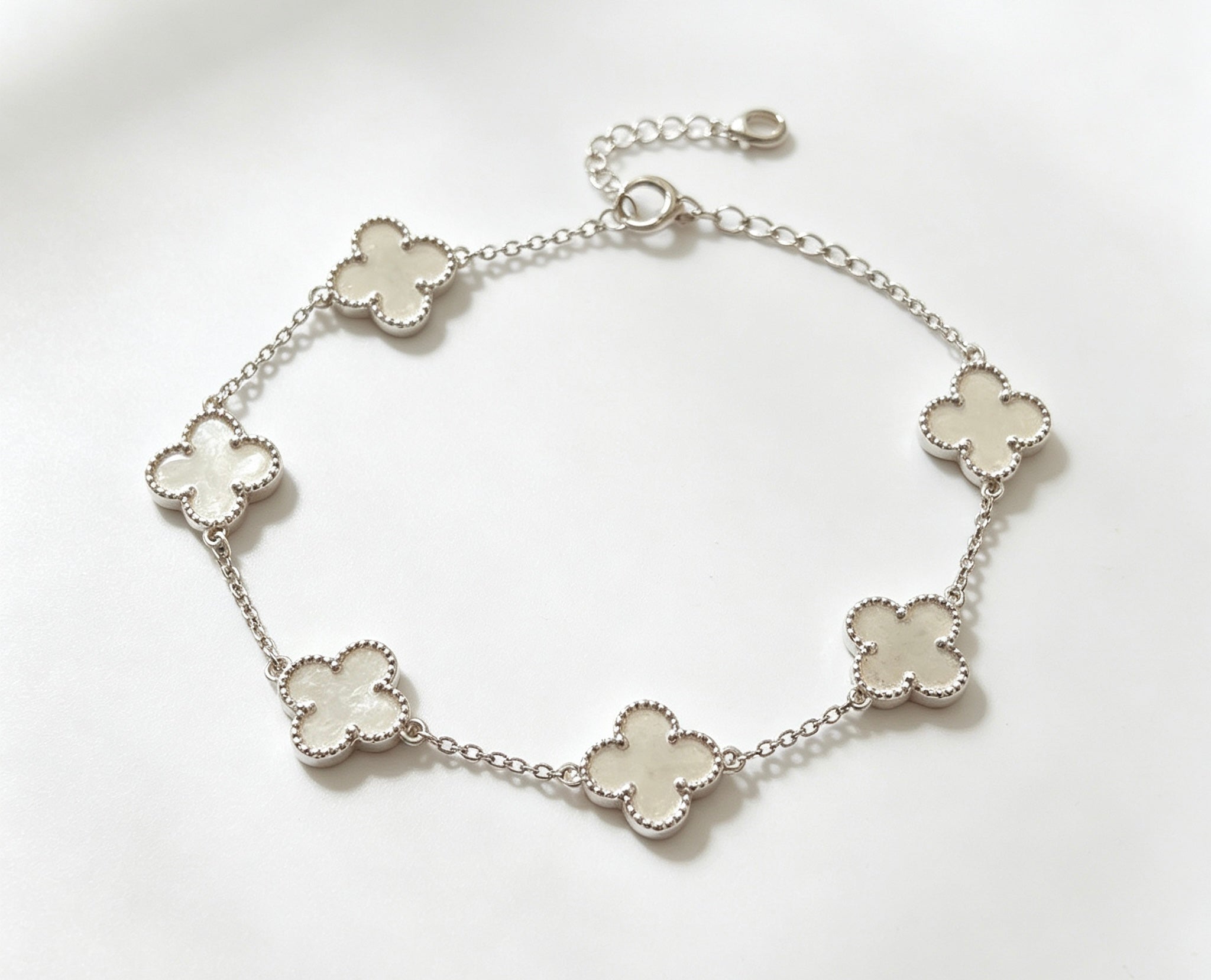 925 sterling silver flower bracelet