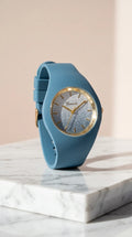 Blue Gradient Face Silicone Geneva Watch