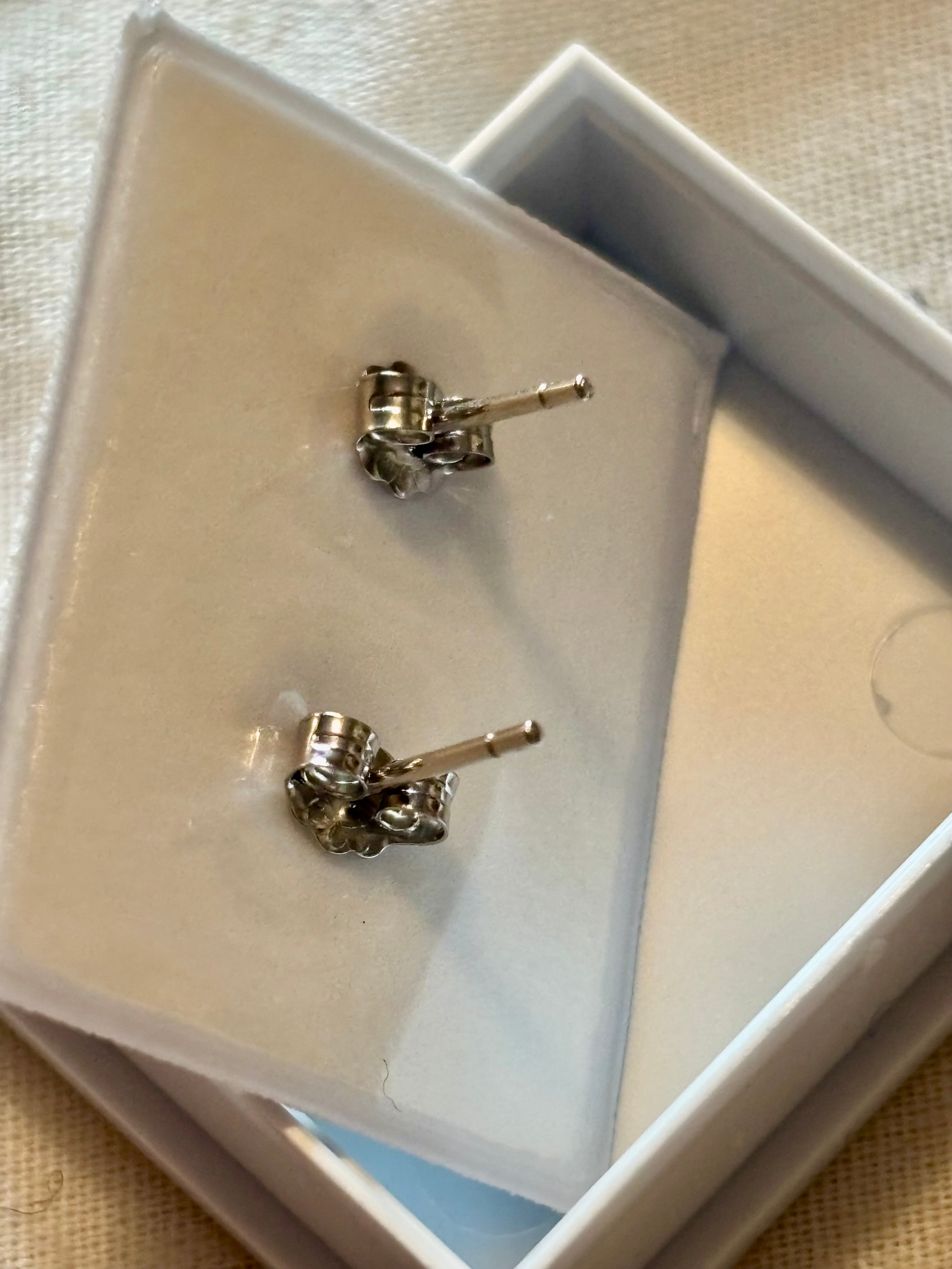 Sterling silver duck earrings