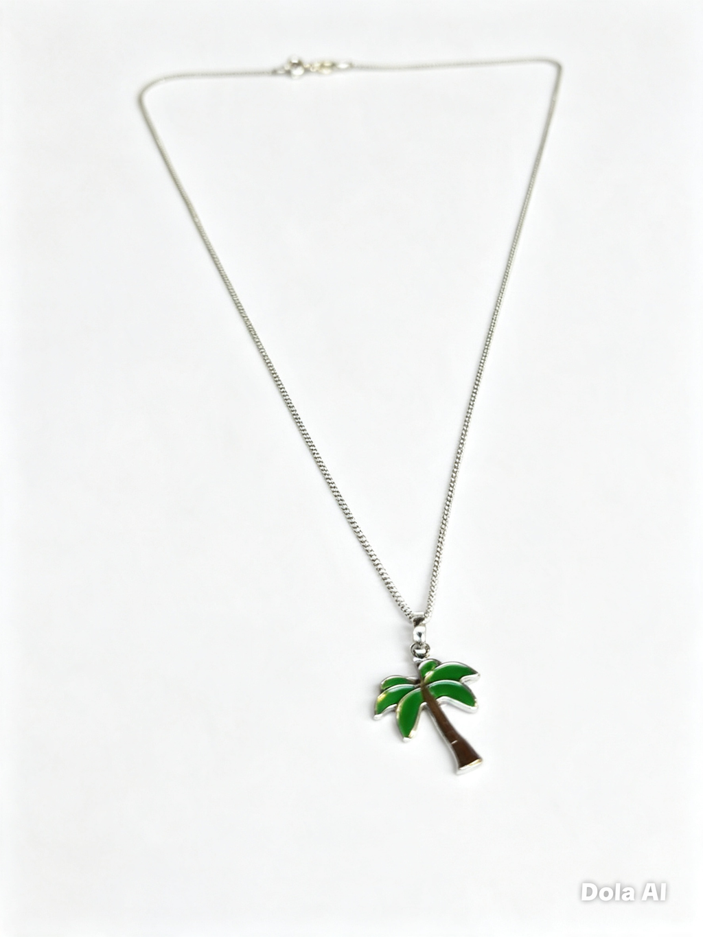 925 sterling silver palm tree pendant