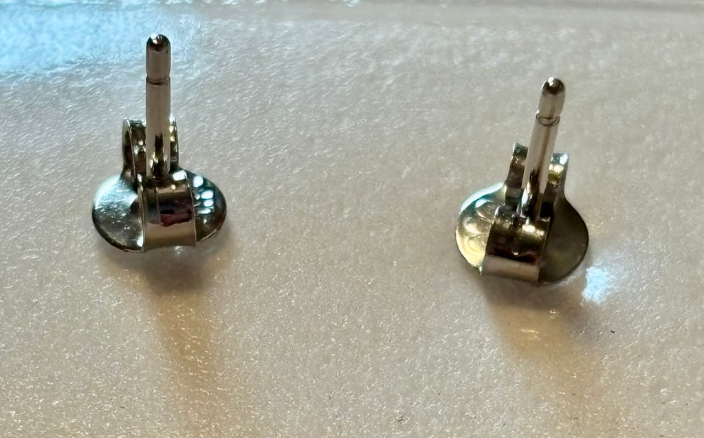 Sterling silver c/z  dog earrings