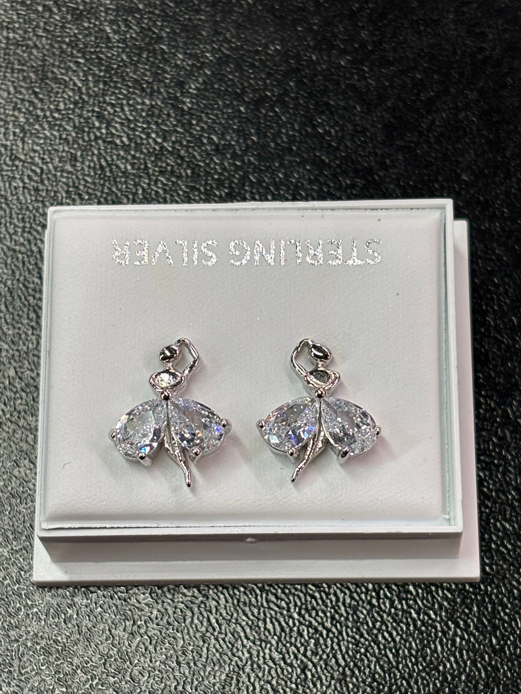Sterling silver ballerina earrings