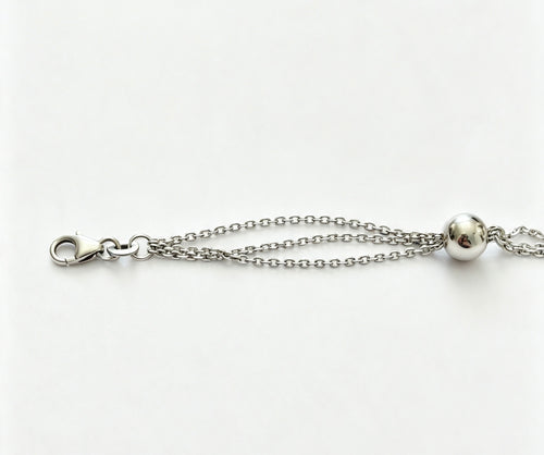 925 sterling silver chain & ball bracelet