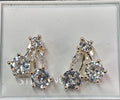 Sterling silver cherry shape c/z stood earrings
