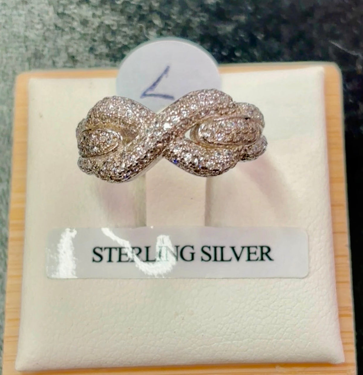 925 sterling silver chunky infinity ring L
