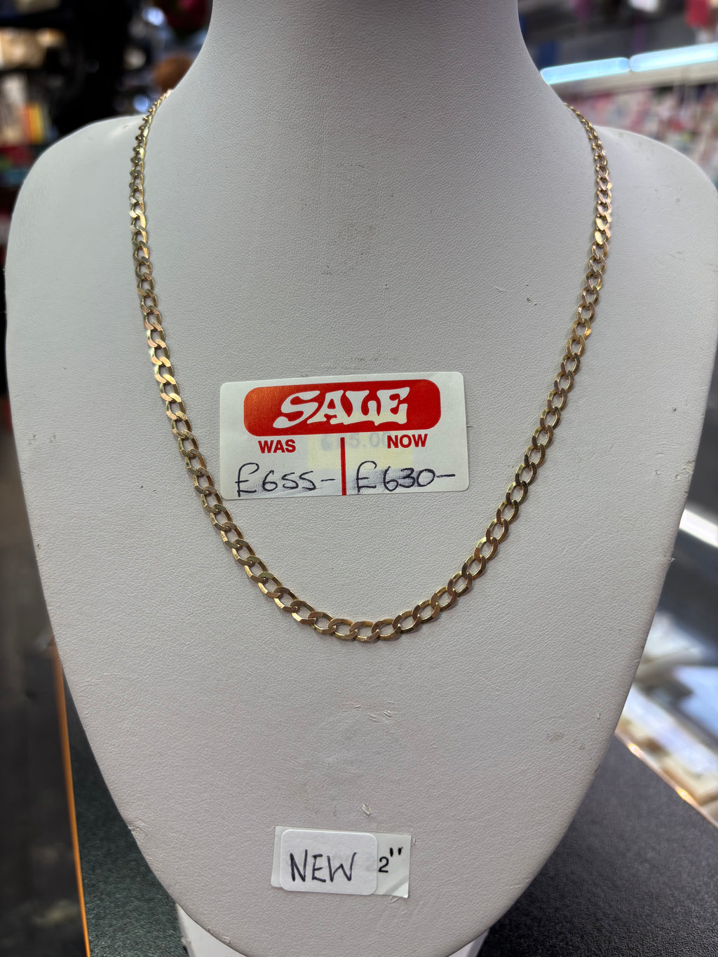 9ct gold 18 inch curb chain