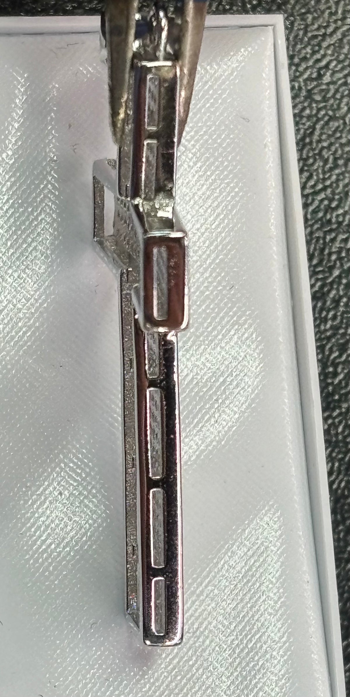 Sterling silver large c/z cross