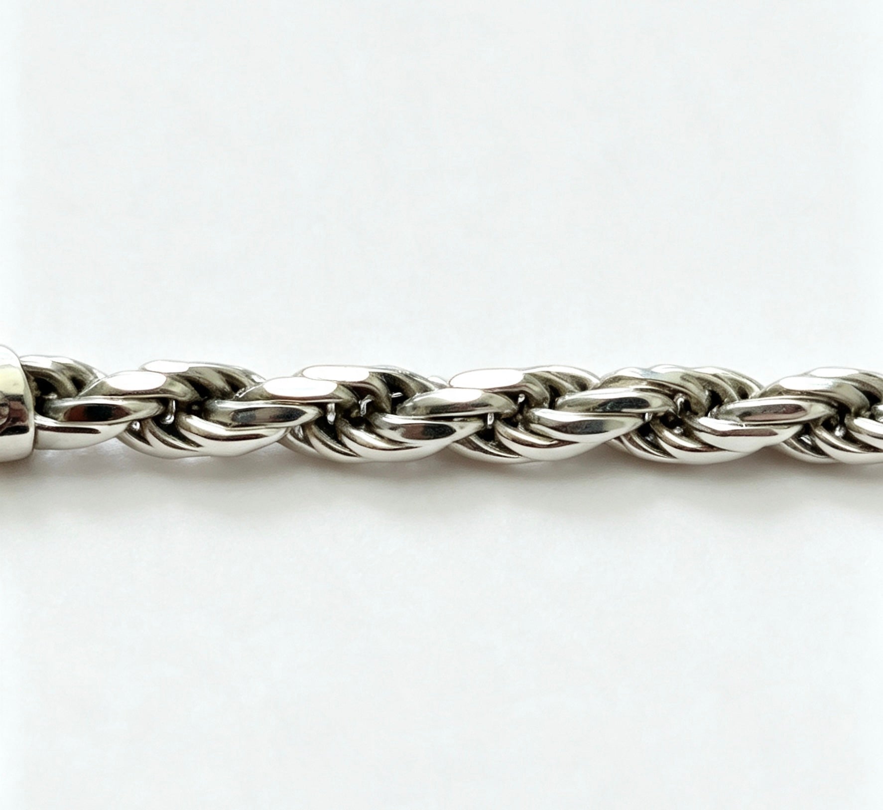 925 sterling silver solid rope bracelet