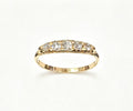 18 carat yellow gold 5 stone diamond ring size M