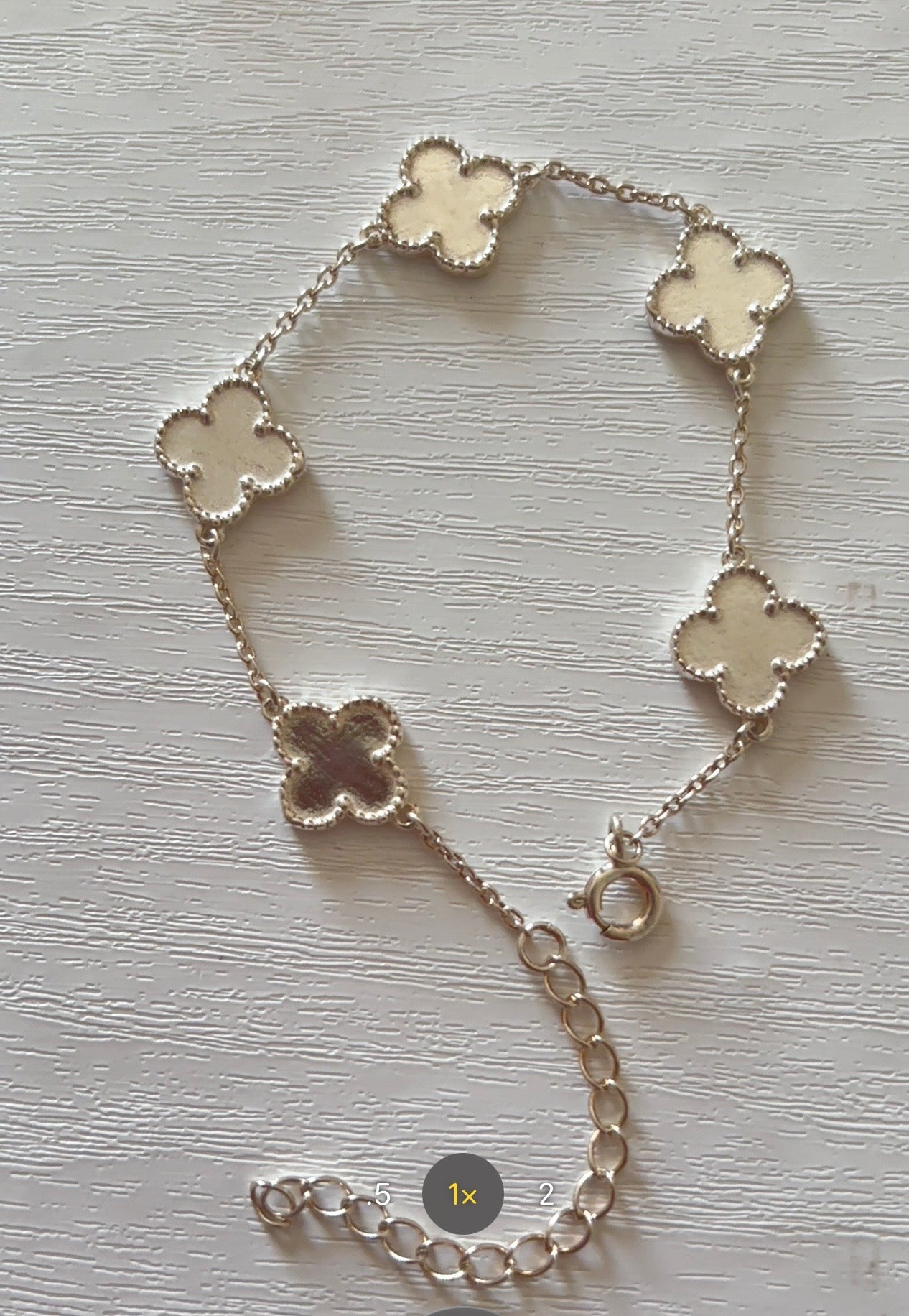 925 sterling silver flower bracelet