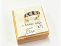 9ct gold sapphire & diamond 1/2 eternity ring