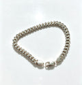 925 gents sterling silver rounded curb bracelet ￼