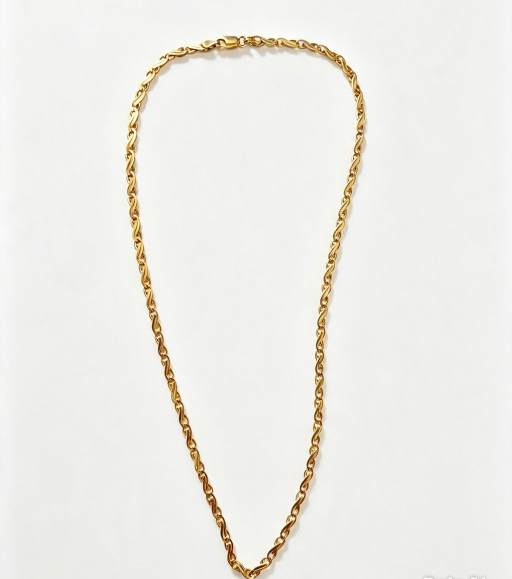 9ct gold fancy serp link chain 18