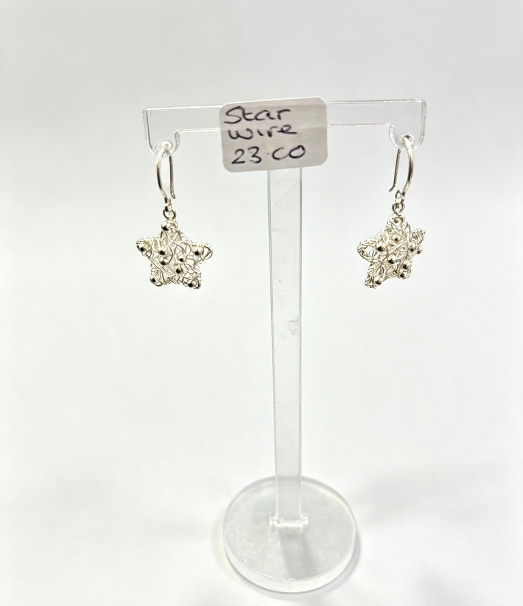 925 sterling silver star earrings