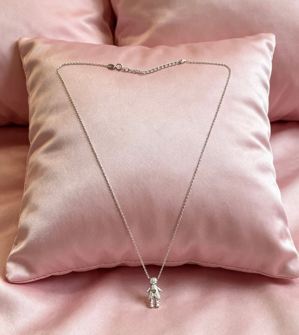 Sterling silver ragdoll necklace
