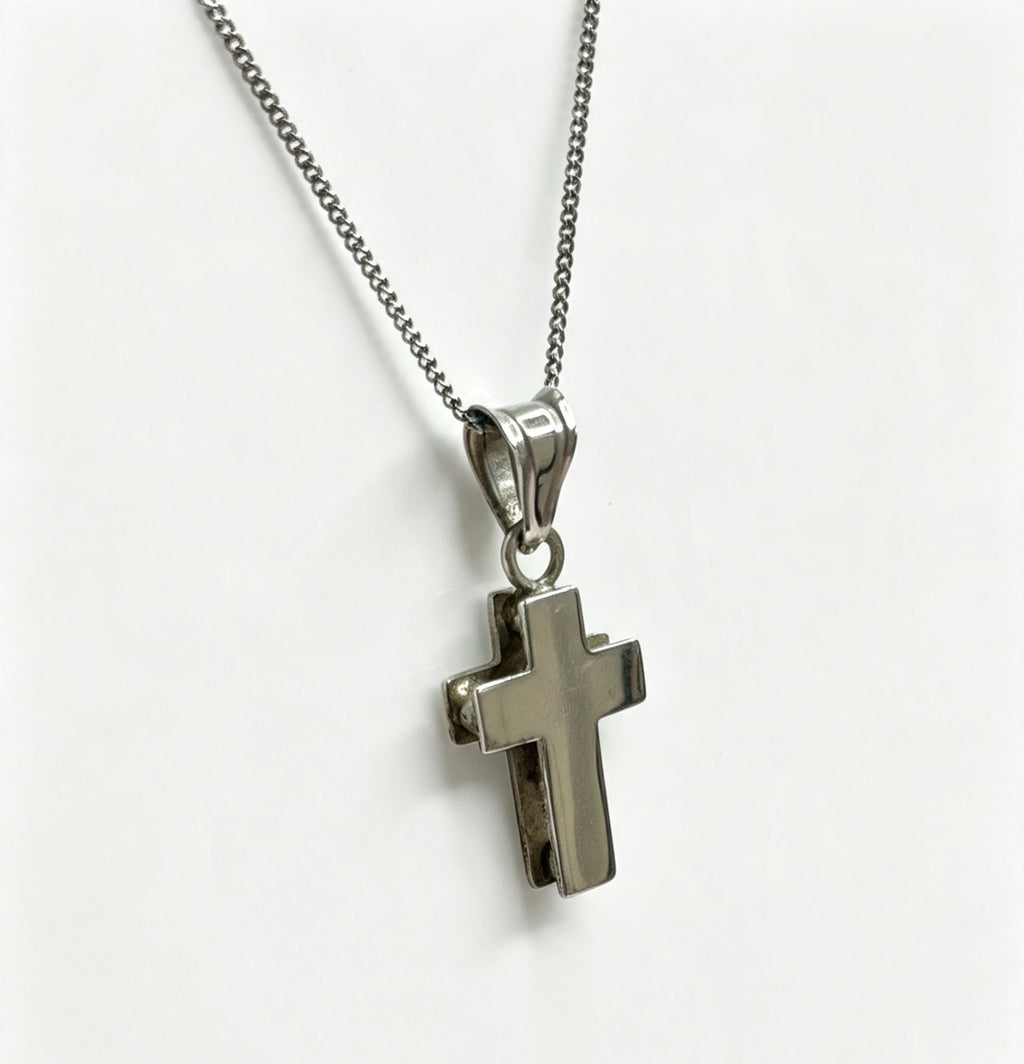 Sterling silver cross & chain