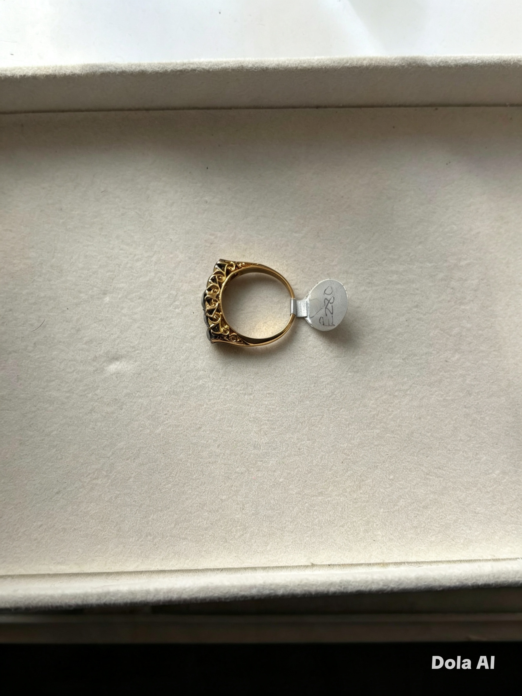 9ct gold tourmaline 5 stone ring
