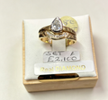 18ct gold natural diamond bridal set rings